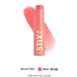 Colourpop blush Stix in Mic Drop. Only swatched!